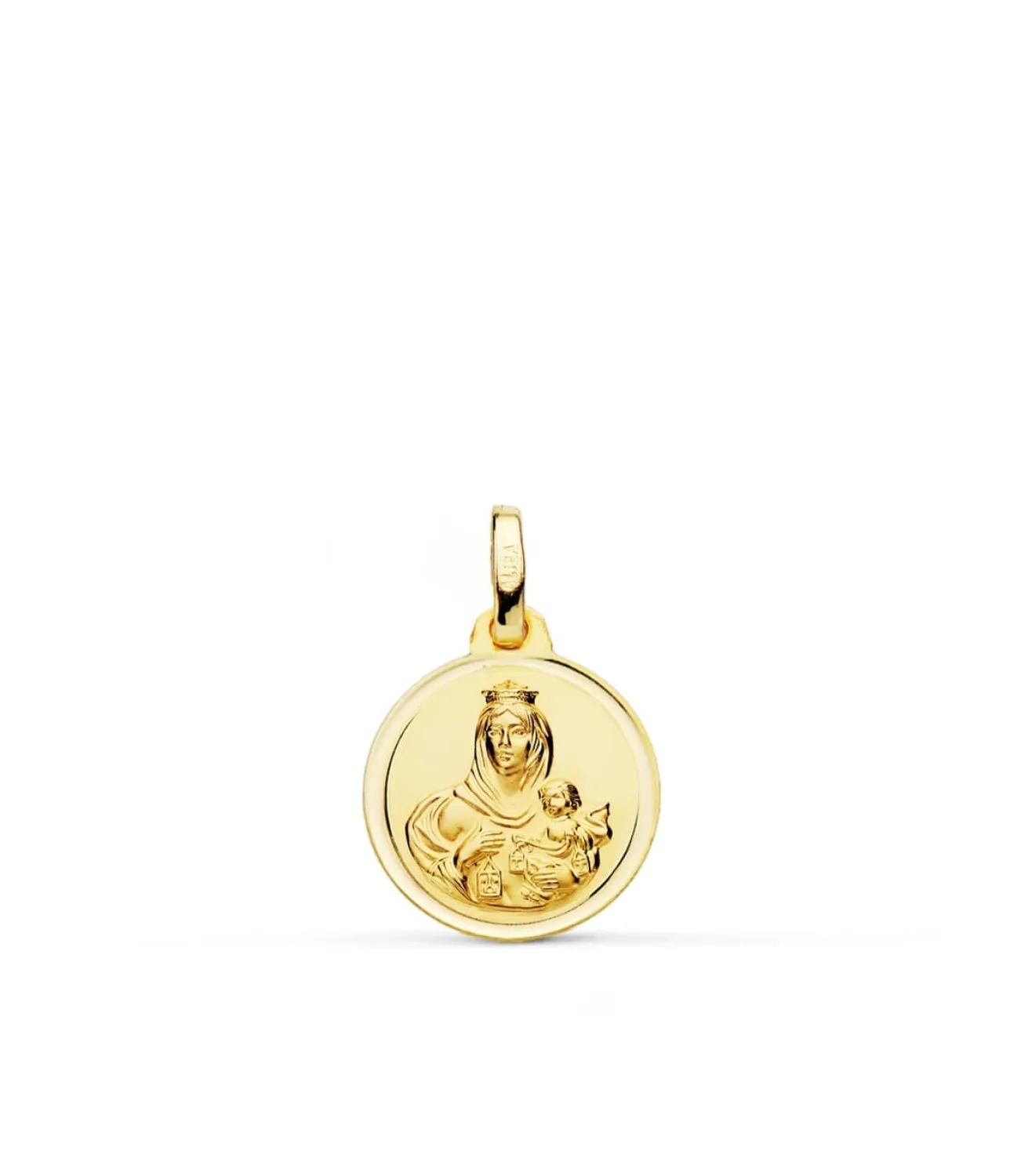Escapulario V. Carmen Y C. Jesus Oro 18K 14 Mm Bisel<Alda Joyeros Discount