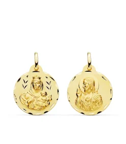 Escapulario V. Carmen Y C. Jesus Oro 18K 20Mm Tallado<Alda Joyeros Outlet