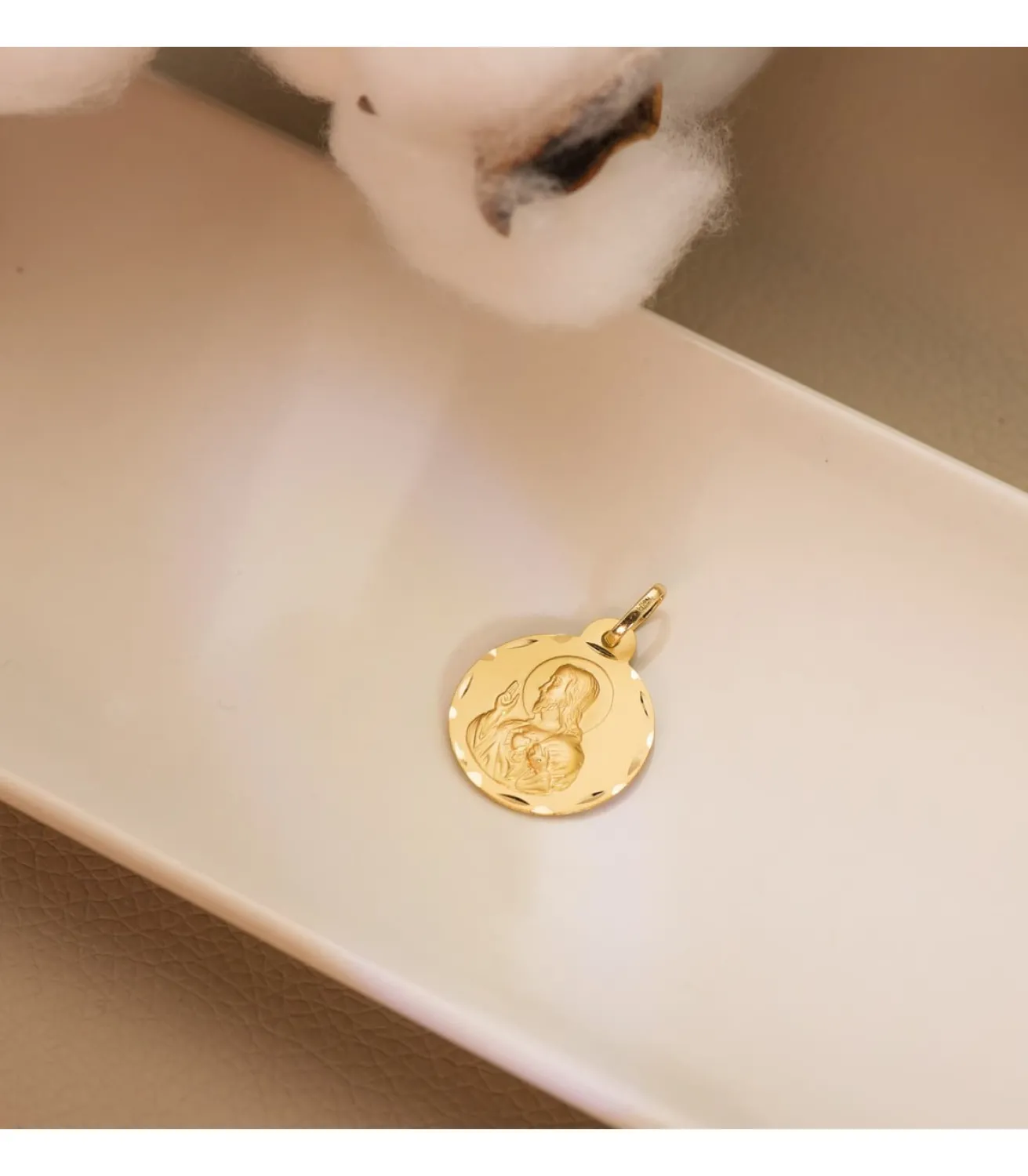 Escapulario V. Carmen Y C. Jesus Oro 18K 20Mm Tallado<Alda Joyeros Outlet