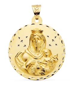 Escapulario V. Carmen Y C. Jesus Oro 18K 55Mm Tallado<Alda Joyeros Fashion