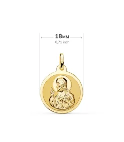 Escapulario V. Carmen Y C. Jesus Oro 18K 18 Mm Brillo<Alda Joyeros Best Sale