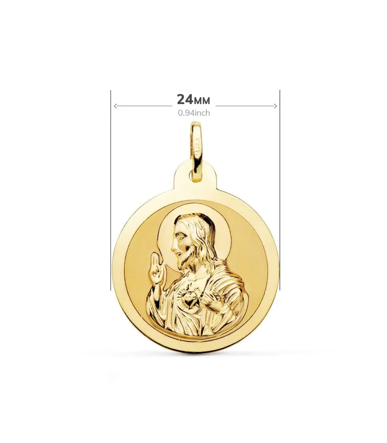 Escapulario V. Carmen Y C. Jesus Oro 18K 24 Mm Brillo<Alda Joyeros Shop