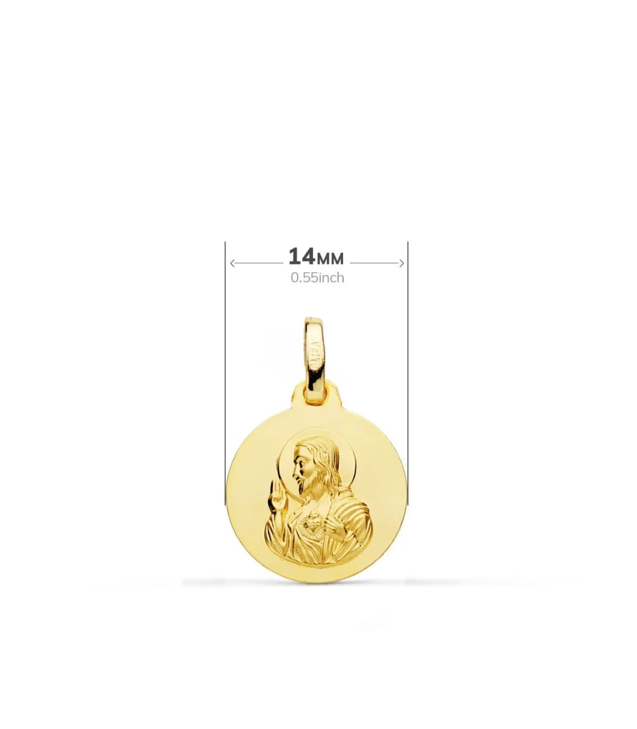 Escapulario V. Carmen Y C. Jesus Oro 18K 14 Mm<Alda Joyeros Best Sale