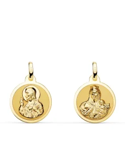 Escapulario V. Carmen Y C. Jesus Oro 18K 14 Mm Brillo<Alda Joyeros Hot
