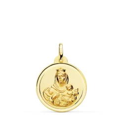 Escapulario V. Carmen Y C. Jesus Oro 18K 22 Mm Bisel<Alda Joyeros Cheap