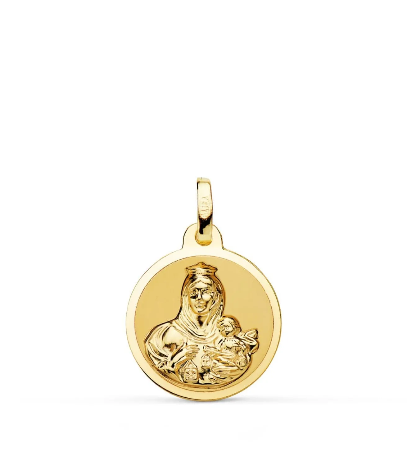 Escapulario V. Carmen Y C. Jesus Oro 18K 16 Mm Brillo<Alda Joyeros Shop