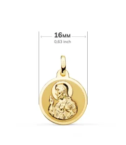 Escapulario V. Carmen Y C. Jesus Oro 18K 16 Mm Brillo<Alda Joyeros Shop