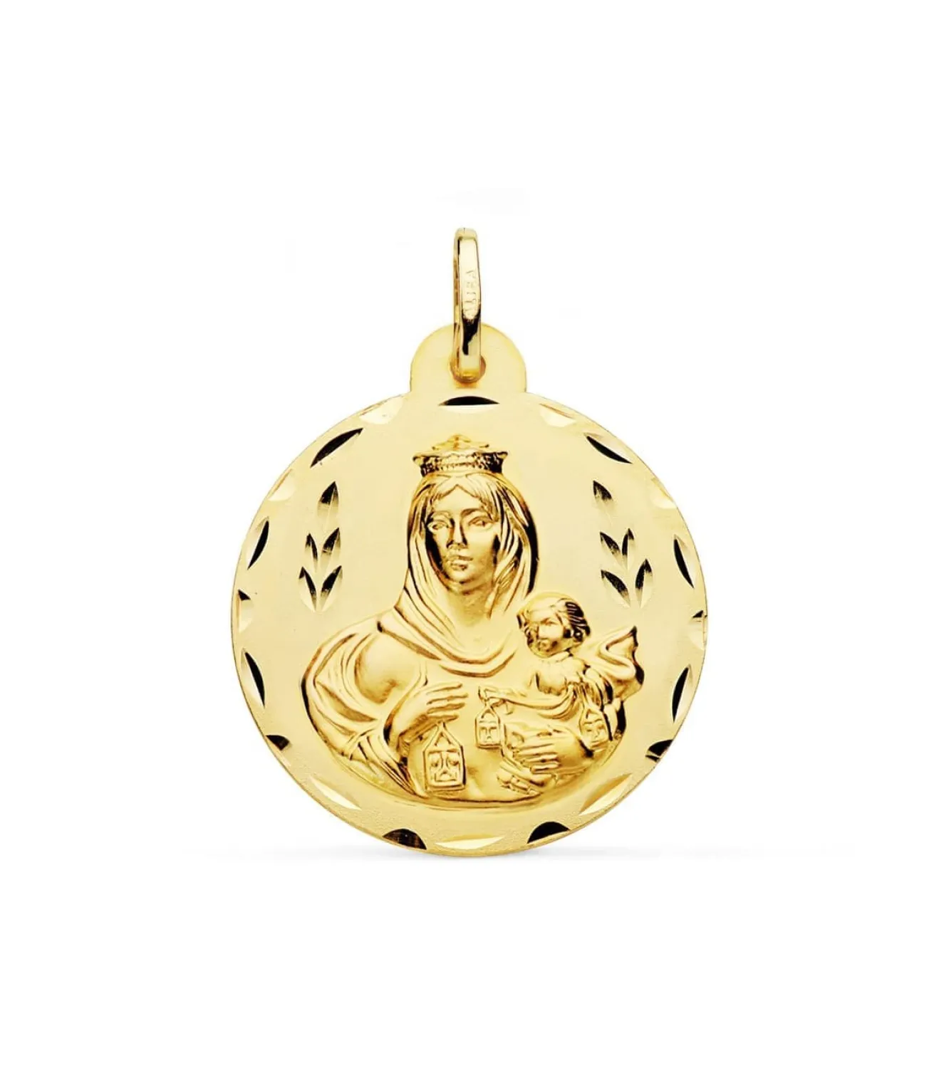 Escapulario V. Carmen Y C. Jesus Oro 18K 28 Mm Tallado<Alda Joyeros Fashion