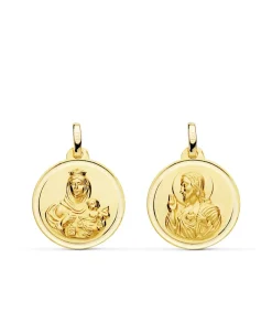 Escapulario V. Carmen Y C. Jesus Oro 18K 18 Mm Bisel<Alda Joyeros Clearance