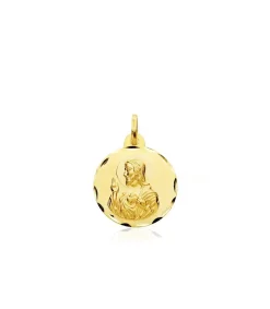Escapulario V. De La Cabeza De Zujar Y Corazon De Jesus Oro 18K 18 Mm<Alda Joyeros New