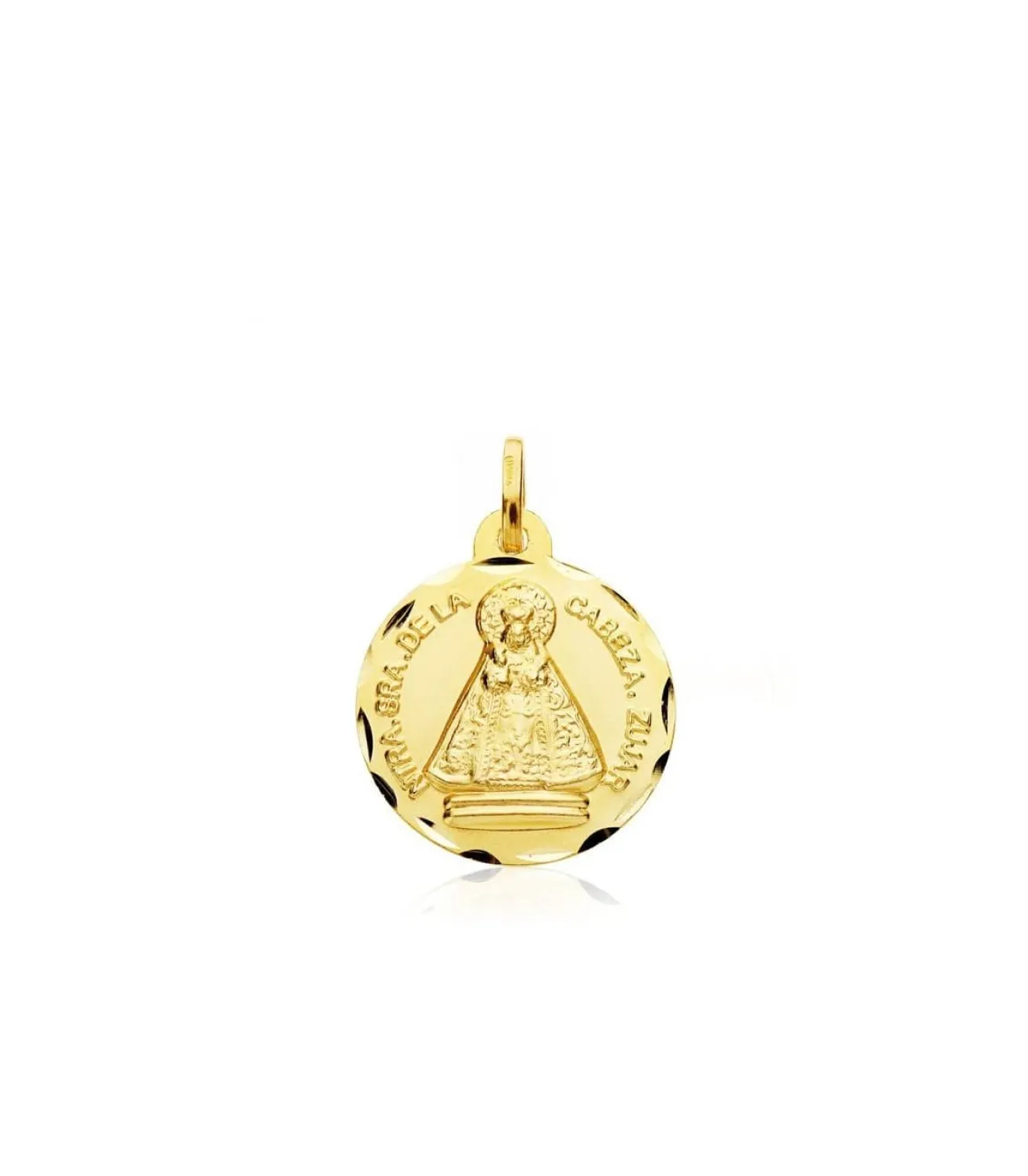 Escapulario V. De La Cabeza De Zujar Y Corazon De Jesus Oro 18K 18 Mm<Alda Joyeros New