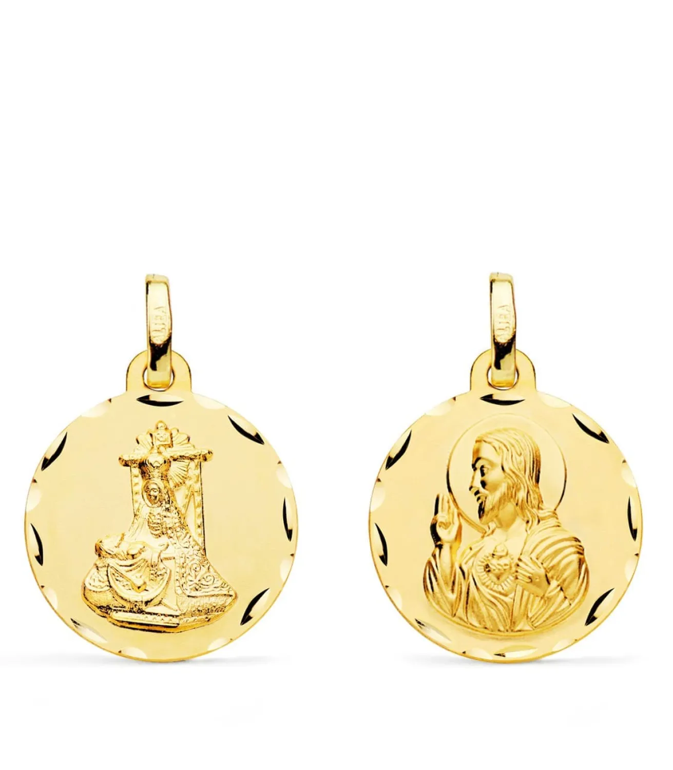 Escapulario V. De Las Angustias Y Corazon De Jesus Oro 18K 18 Mm<Alda Joyeros Fashion