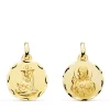 Escapulario V. De Las Angustias Y Corazon De Jesus Oro 18K 16 Mm Tallado<Alda Joyeros Store