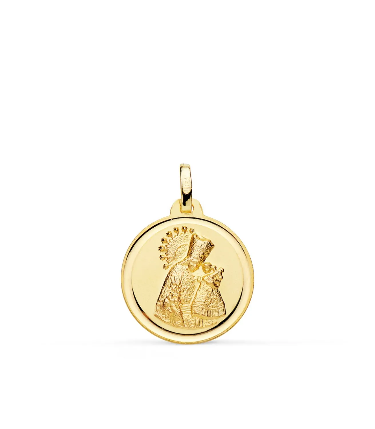 Escapulario V. Desamparados Y C. Jesus 18K 18Mm Bisel<Alda Joyeros Store