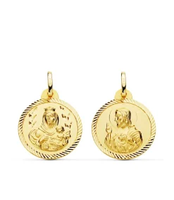Escapulario Virgen Carmen Y Corazon Jesus Medalla Oro 18K Helice 20 Mm<Alda Joyeros Hot