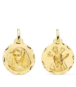 Escapulario Virgen Macarena Y Cristo Del Gran Poder 18K 20Mm<Alda Joyeros Best Sale