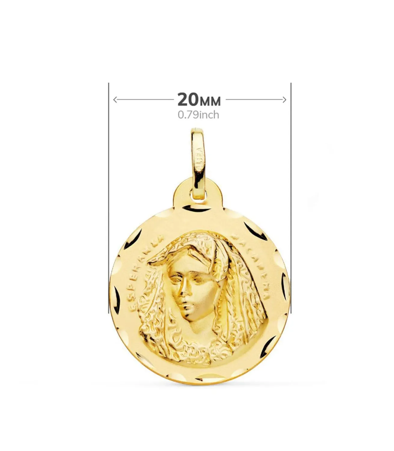 Escapulario Virgen Macarena Y Cristo Del Gran Poder 18K 20Mm<Alda Joyeros Best Sale