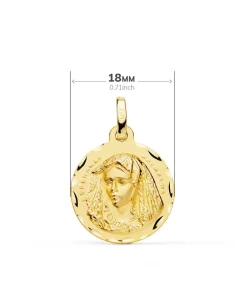 Escapulario Virgen Macarena Y Cristo Del Gran Poder 18K 18Mm<Alda Joyeros Discount
