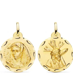 Escapulario Virgen Macarena Y Gran Poder Oro 18 K 24Mm<Alda Joyeros Online