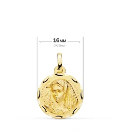 Escapulario Virgen Macarena Y Cristo Del Gran Poder 18K 16Mm<Alda Joyeros Store