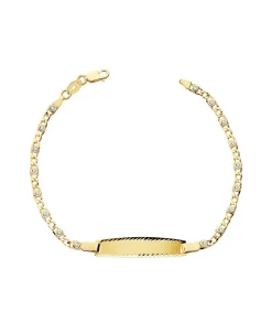 Esclava 1 Comunion Oro 18 K Eslabones Con Circonitas<Alda Joyeros Sale