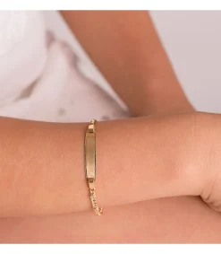 Esclava 1 Comunion Oro 18 K Eslabones Con Circonitas<Alda Joyeros Sale
