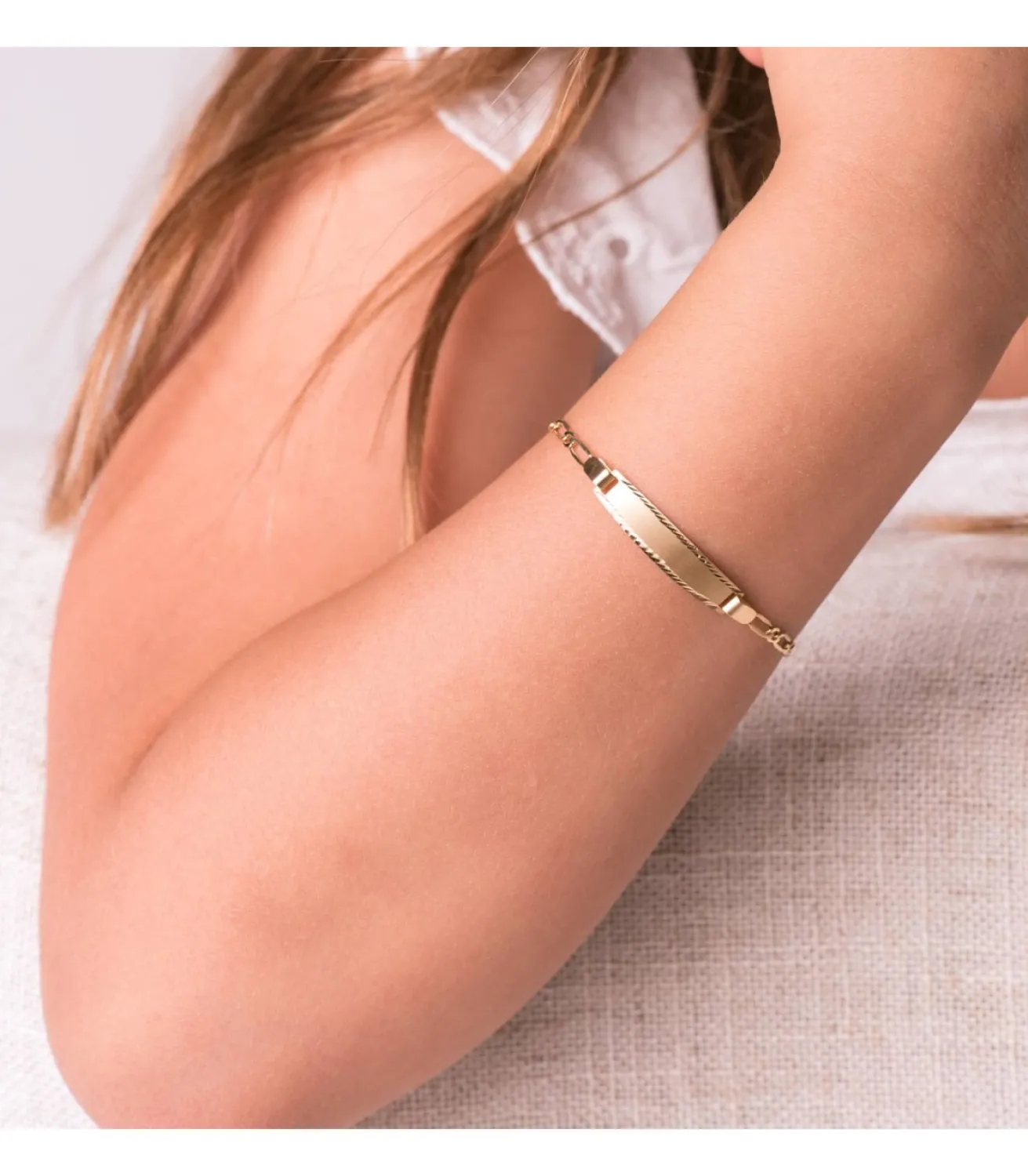 Esclava 1 Comunion Oro 18K 17Cm Eslabon 1X1<Alda Joyeros Sale
