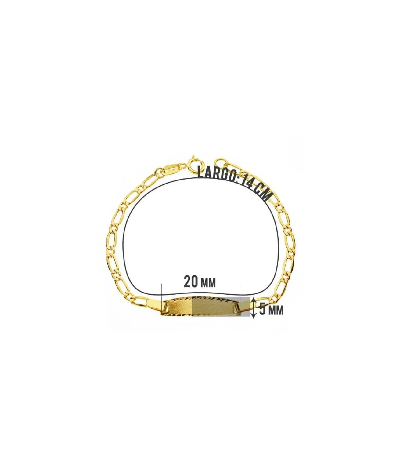 Esclava Bebé Figaro 3X1 Oro Amarillo 18 K<Alda Joyeros Best