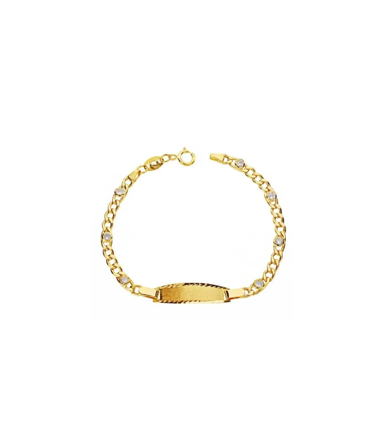 Esclava Bebé Oro 18Ktes - Eslabon 3X1 Circonitas<Alda Joyeros Cheap