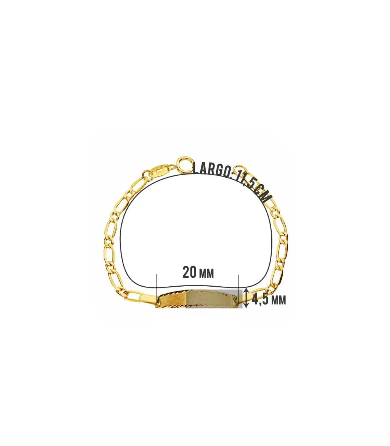Esclava Bebé Oro 18Ktes - Eslabon 1X1<Alda Joyeros Online