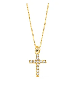 Gargantilla Cruz Diamante 0.050 Qtes. Oa 18K<Alda Joyeros Fashion