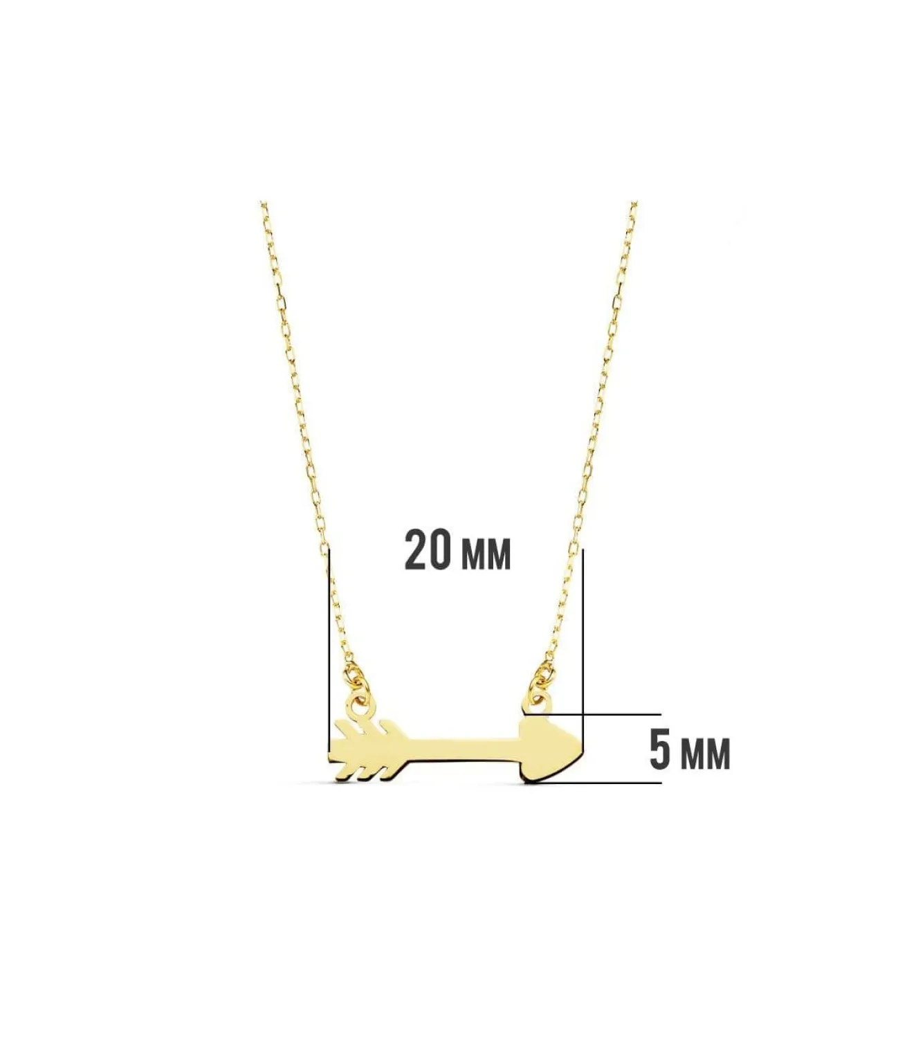 Gargantilla Flecha Mujer Oro Amarillo18K<Alda Joyeros Store