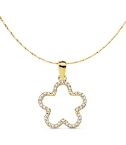 Gargantilla Maribel Flor Oro Amarillo 18K 42 + 3Cm<Alda Joyeros Sale