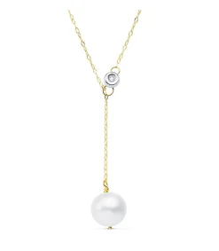 Gargantilla Mujer Oro 18K Pearl & Diamond 0.015 Qtes<Alda Joyeros Outlet