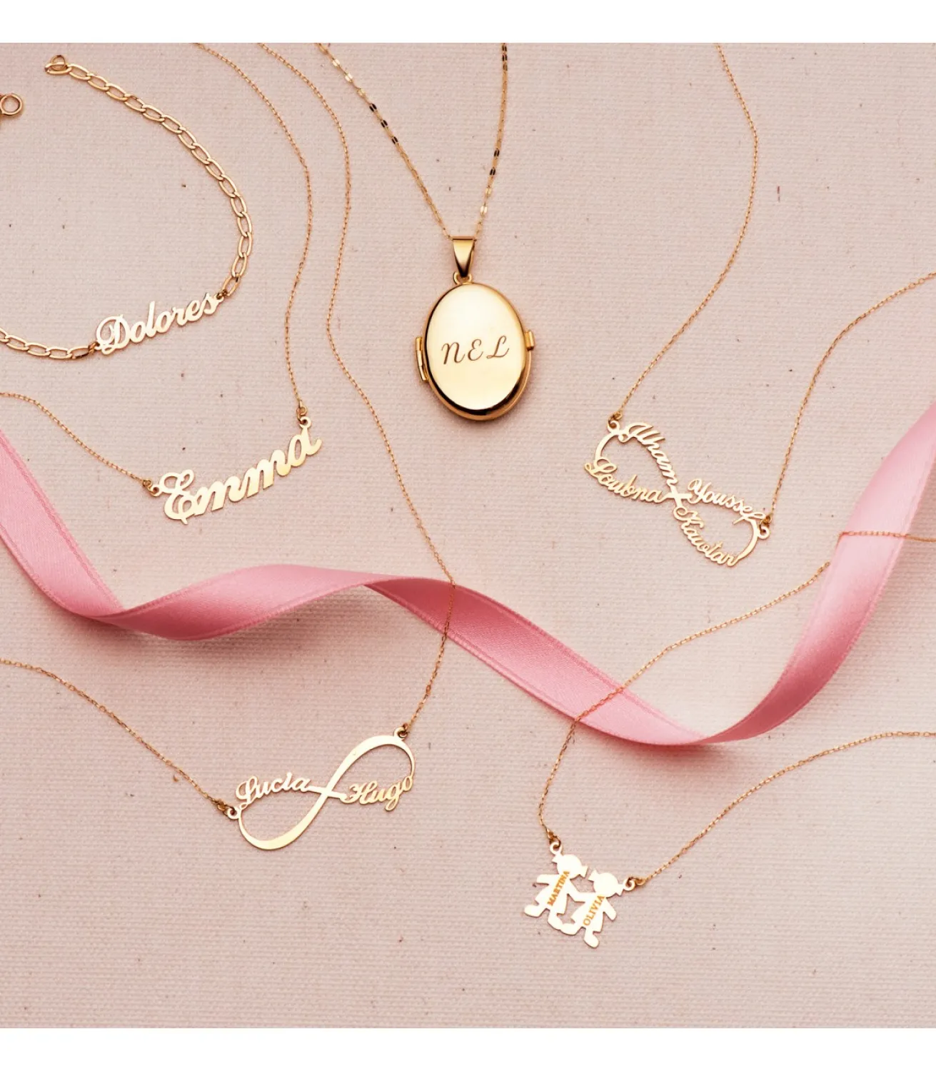 Gargantilla Nombre Personalizado Oro 18K<Alda Joyeros Shop