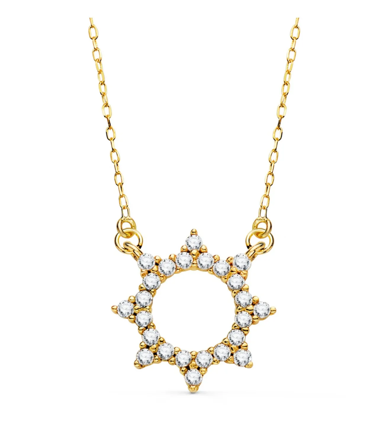 Gargantilla Oro 18K Sol Circonitas<Alda Joyeros Fashion