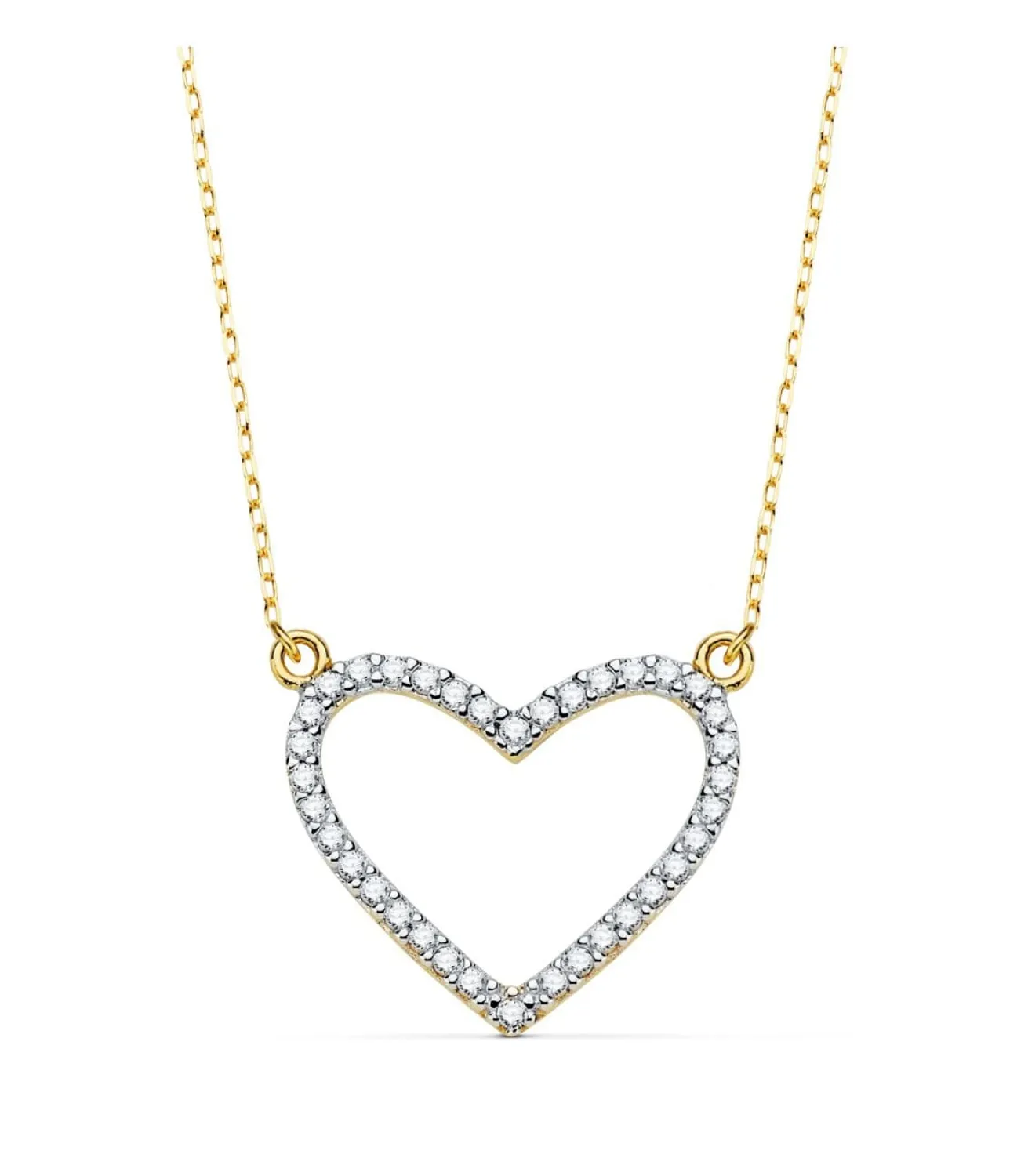 Gargantilla Spark Heart Oro Bicolor 18K 43 + 2Cm<Alda Joyeros Best Sale