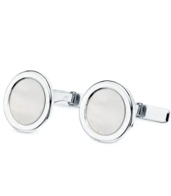 Gemelos Alexandre Oro Blanco 18K Nacar<Alda Joyeros Best Sale