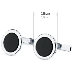 Gemelos Alexandre Oro Blanco 18K Onix<Alda Joyeros Discount