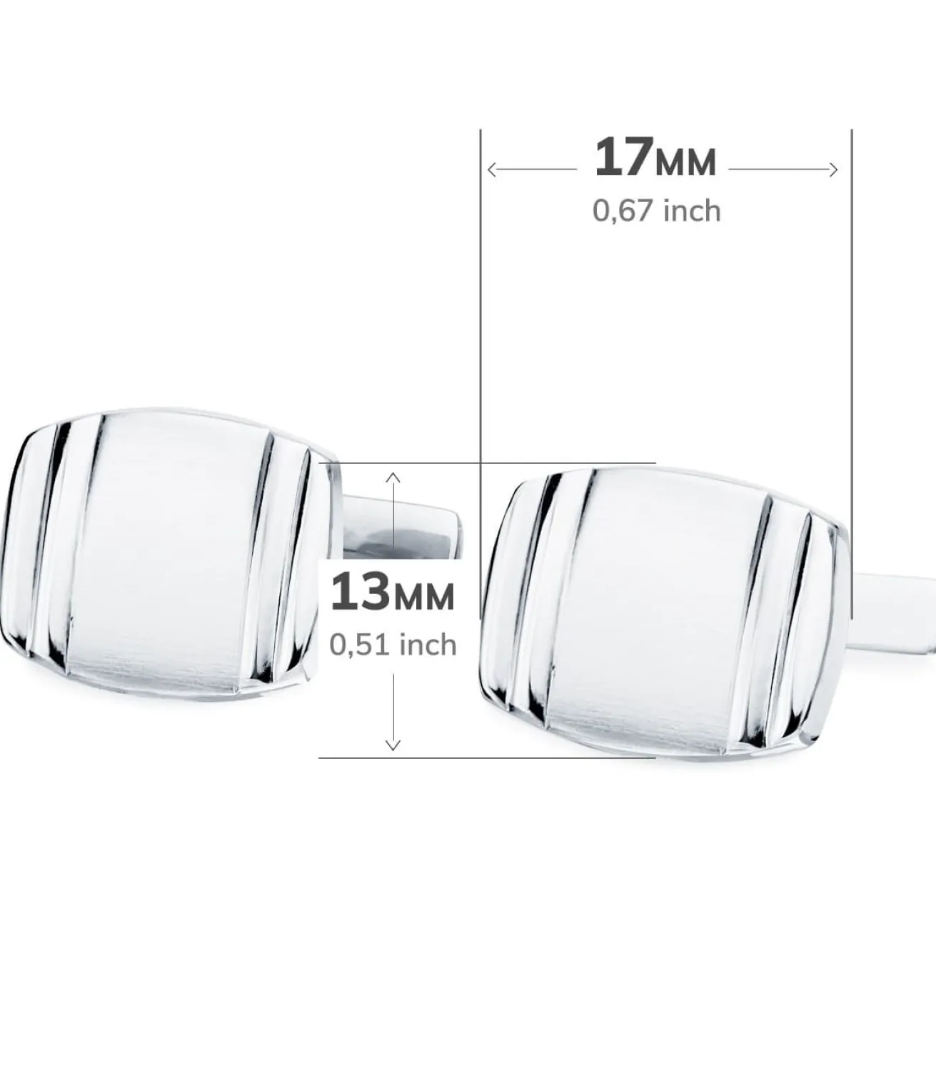 Gemelos Baptiste Oro Blanco 18K<Alda Joyeros Shop