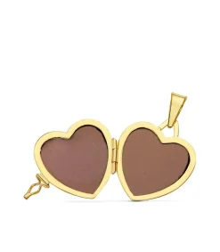 Guardapelo Portafotos Corazon Liso Oro 18 K 21 Mm<Alda Joyeros Store