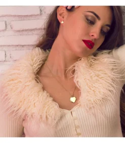 Guardapelo Portafotos Corazon Liso Oro 18 K 21 Mm<Alda Joyeros Store