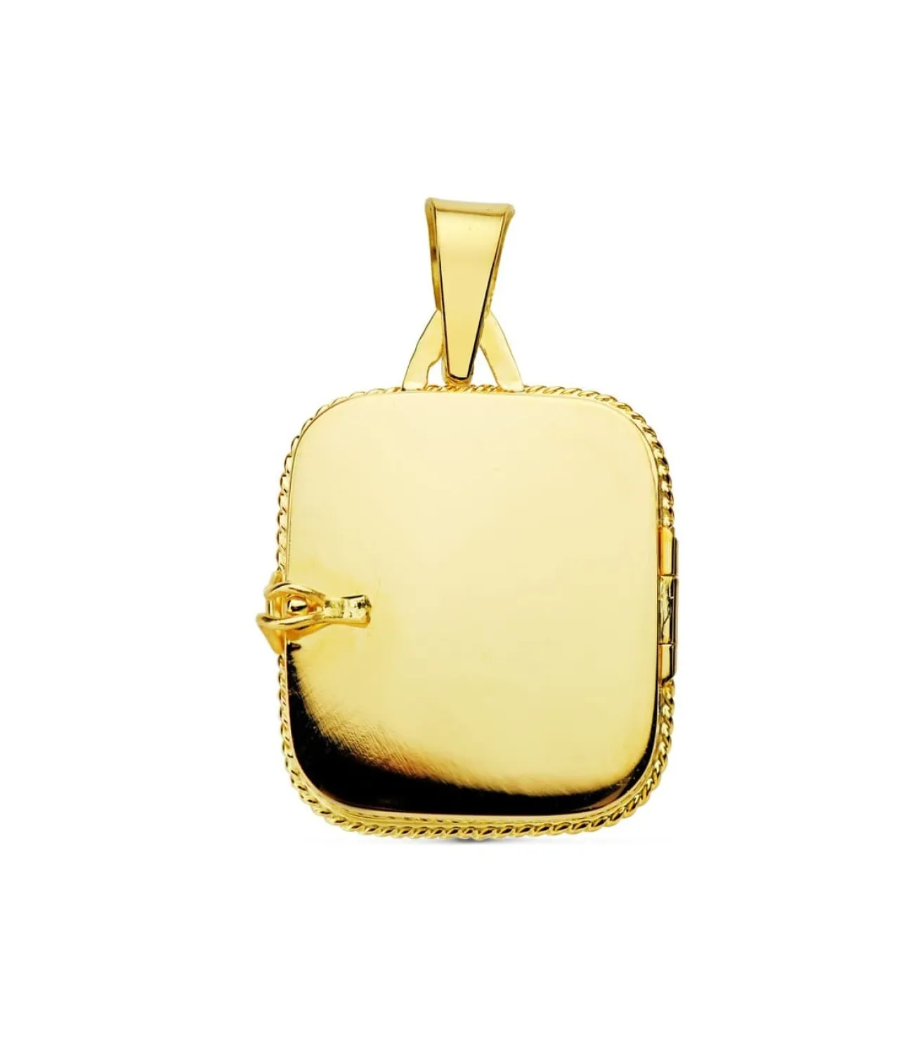 Guardapelo Portafotos Cuadrado Liso Oro 18 K 21 Mm<Alda Joyeros Fashion