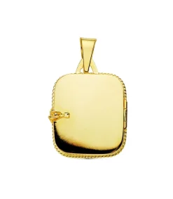 Guardapelo Portafotos Cuadrado Labrado Oro 18 K 21 Mm<Alda Joyeros Cheap