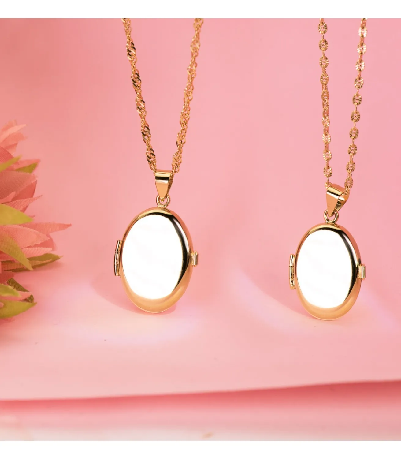 Guardapelo Portafotos Liso Oval Oro 18 K 25 Mm<Alda Joyeros New