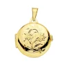 Guardapelo Portafotos Redondo Labrado Oro 18 K 23 Mm<Alda Joyeros Best Sale