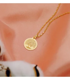 Medalla Arbol De La Vida Oro 18K 18 Mm Brillo<Alda Joyeros Shop