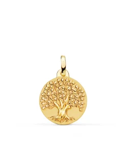 Medalla Arbol De La Vida Oro 18K 16 Mm Brillo<Alda Joyeros Discount