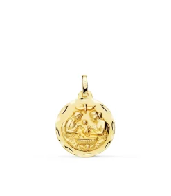 Medalla Bautismo Cristiano Oro 18K 18 Mm<Alda Joyeros Store