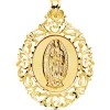 Medalla Cerco Virgen De Guadalupe Mexico 18K 50Mm<Alda Joyeros Flash Sale